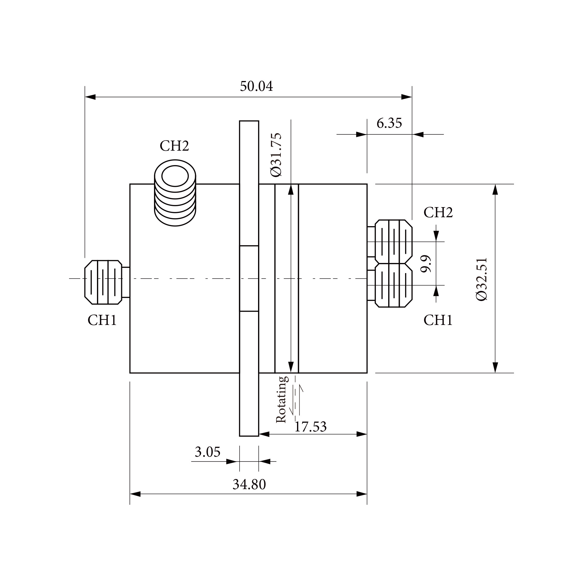 ˫·ͬ����ת�ؽ�RJ518218 1CH��0-14.5GHz 2CH��0-13GHz SMA